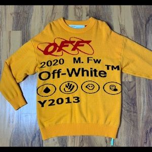 AUTHENTIC off-white virgil abloh sweater in yellow.
